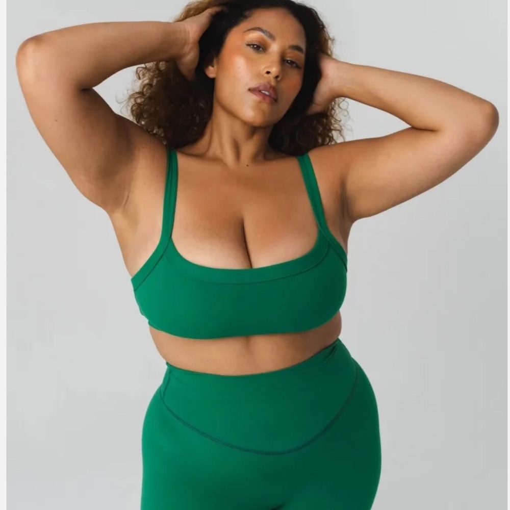 NWT Vitality Cloud II Square Bra Clover 2XS Green Sports Bra Square Neck XXS